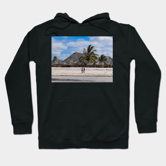 Tropical Beach at Zanzibar Island Hoodie by Anastasia-03